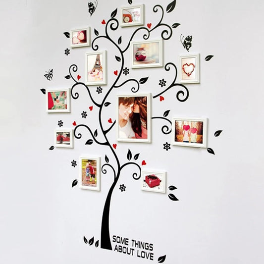 3D DIY family photo frame Removable Photo Tree Pvc Wall Decals/Adhesive Wall Stickers Mural Art Home Decor
