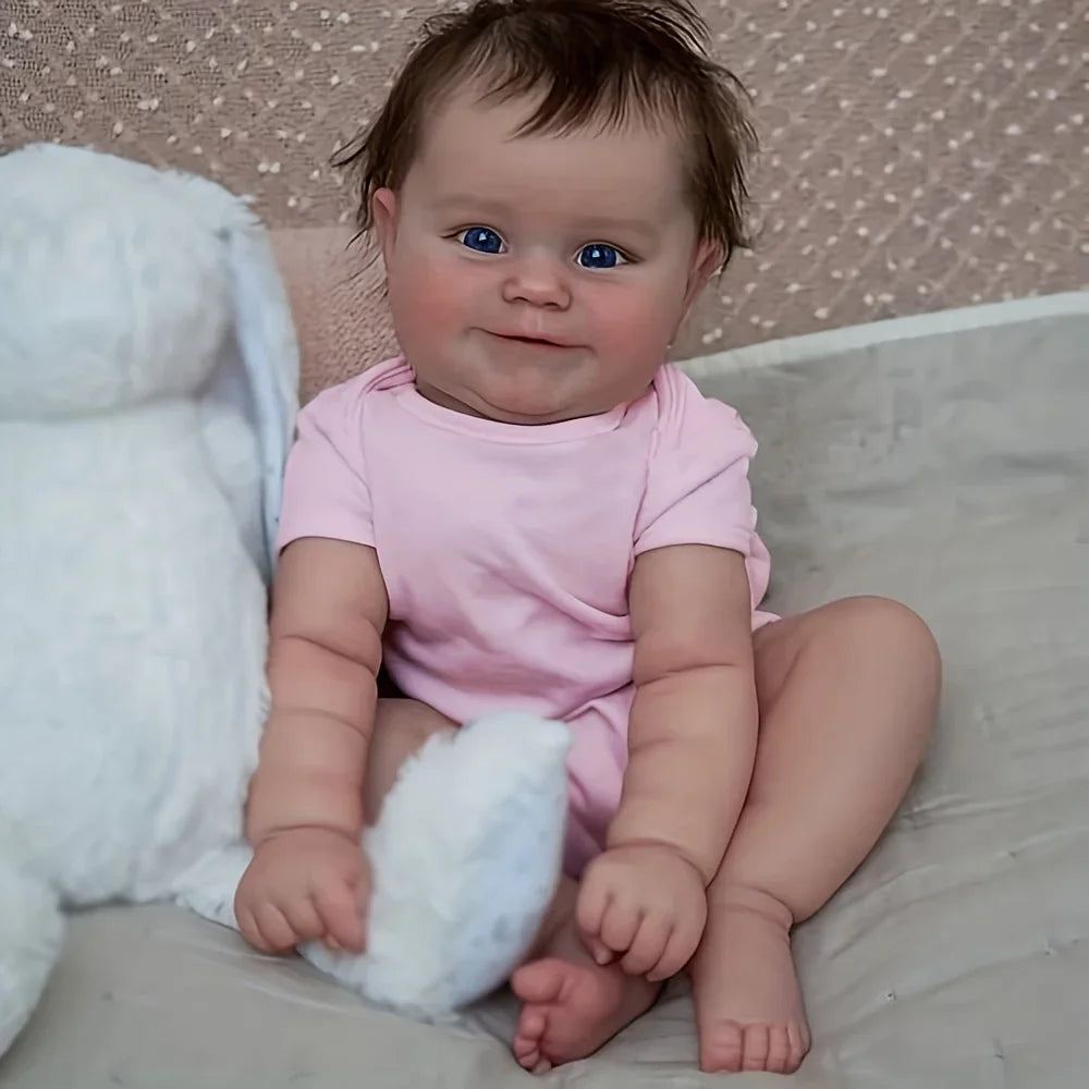 Lifelike 50cm (20-inch) Reborn Baby Doll – Full Body Soft Silicone, Realistic Newborn Baby Doll, Lovely Dress-Up Toy, Perfect Birthday Gift for Children