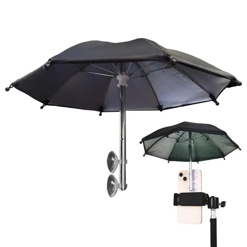 Mobile Phone Parasol - Anti-Glare Sunshade Umbrella for Phone, Car Visor Cell Phone Holder, Sun Protection Cover