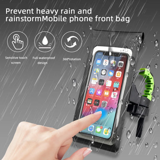 Waterproof Front Bike Phone Bag with Touchscreen – Keep Your Phone Safe and Accessible on Every Ride!