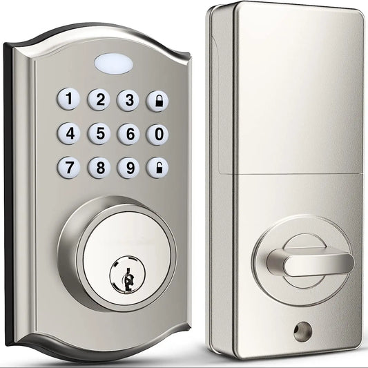 Smart Keyless Entry Door Lock – Waterproof Electronic Keypad Lock with Auto-Lock & Secure Smart Latch (Model 19L)