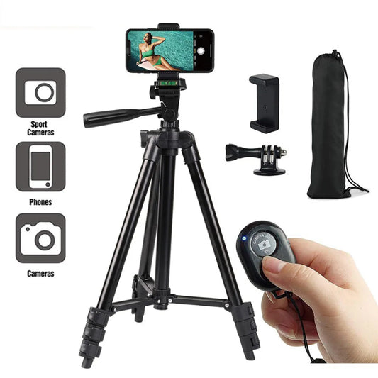 Portable Smartphone Tripod Stand – Adjustable Cell Phone Holder for Selfies and Photos