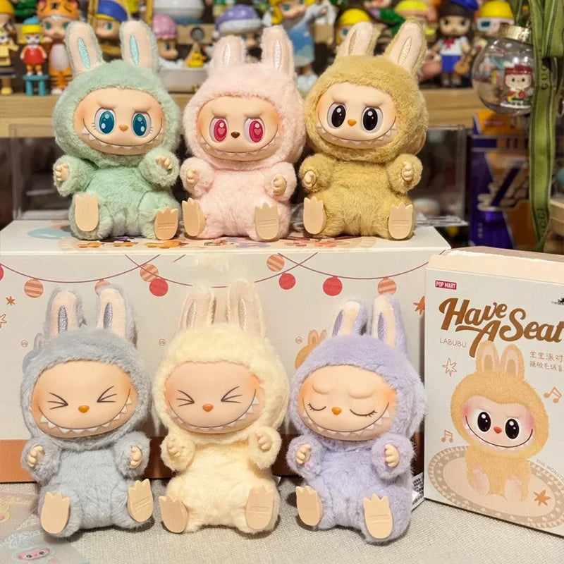 Labubu The Monsters – Sit-Down Party Series (1st & 2nd Gen) | 17cm Vinyl Keychain Pendant Plush Doll