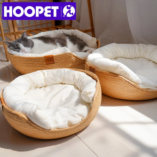 HOOPET Breathable Velvet Pet Bed – Cozy and Stylish for Cats