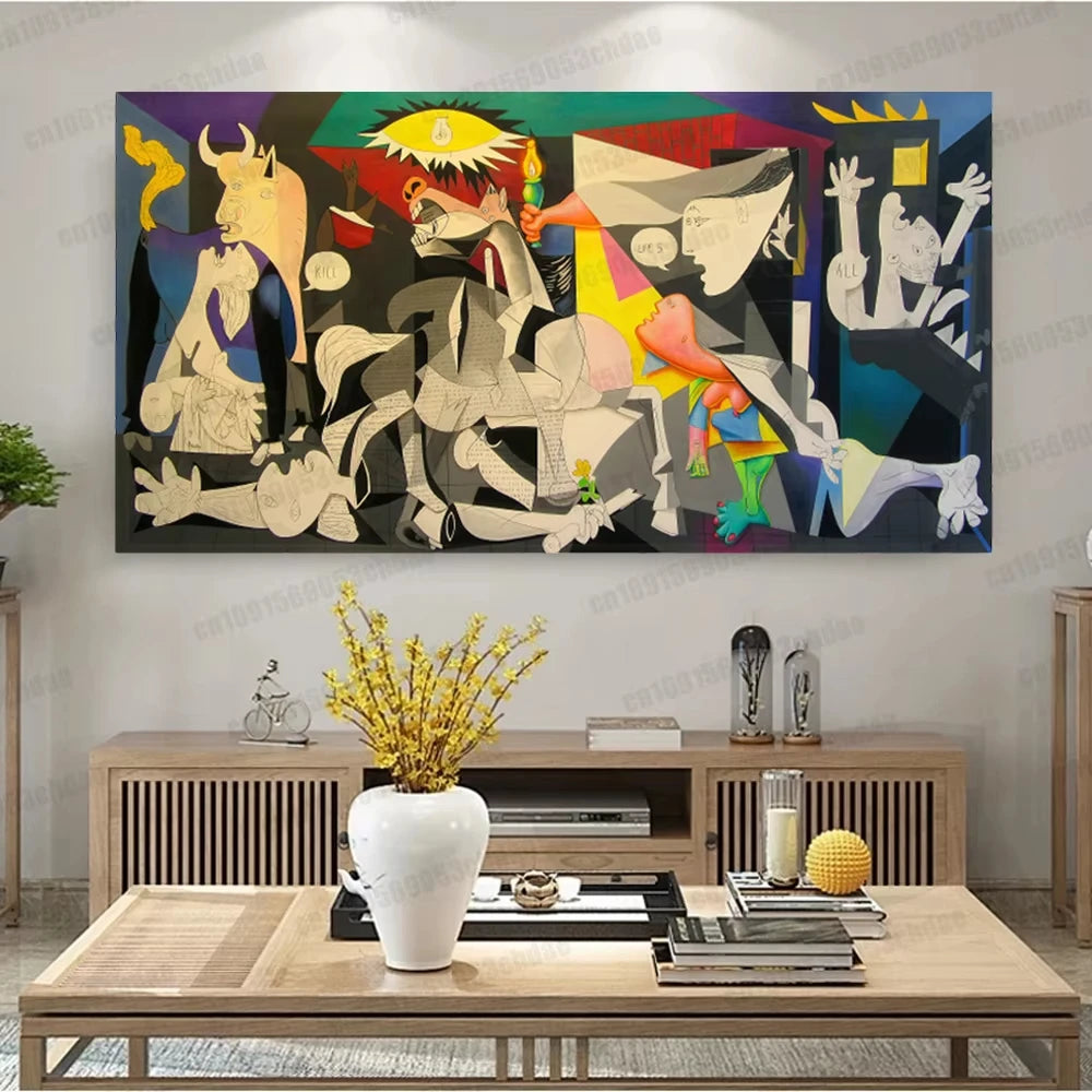Picasso Painting Canvas 3d Printing Guernica Tapestry Art Artwork anti-war Peace Bathroom Bedroom Office Living Room Wall Decor