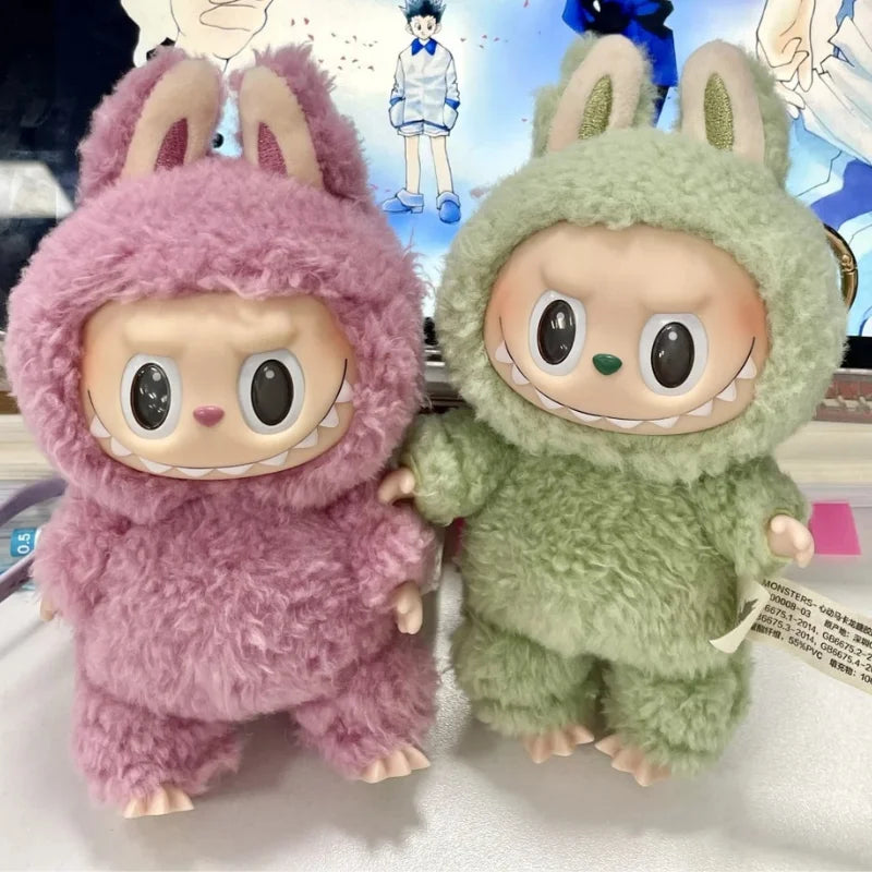 Genuine Labubu V1 Exciting Macaron Series The Monsters Vinyl Face Pendant Doll Model Toy Cute Keychain Toys Birthday Gifts
