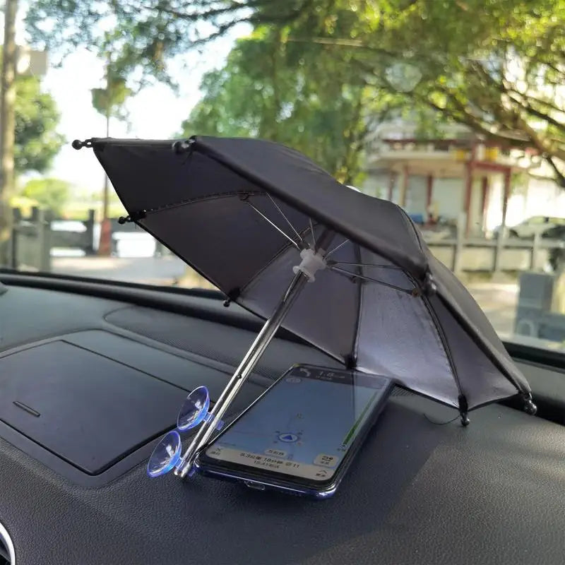 Mobile Phone Parasol - Anti-Glare Sunshade Umbrella for Phone, Car Visor Cell Phone Holder, Sun Protection Cover