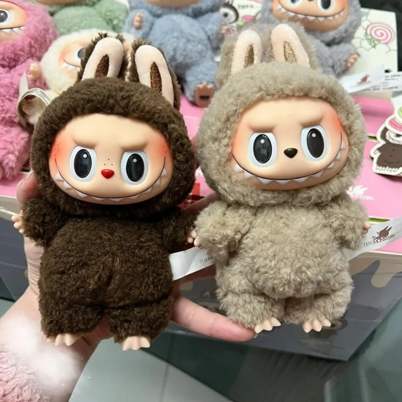 Genuine Labubu V1 Exciting Macaron Series The Monsters Vinyl Face Pendant Doll Model Toy Cute Keychain Toys Birthday Gifts
