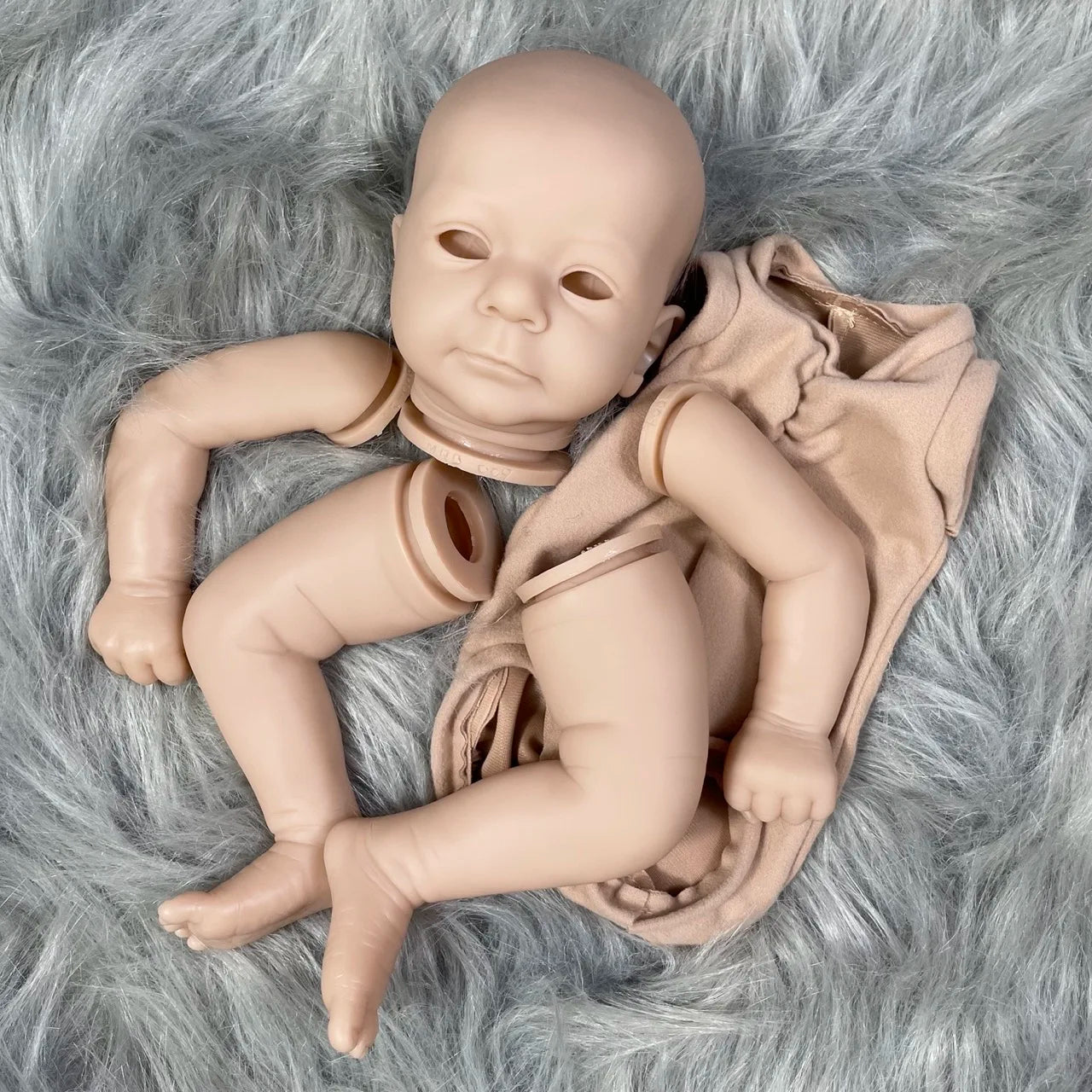 Felicia 19-Inch Reborn Baby Doll Kit – Unpainted Vinyl DIY Kit with Personalized Engraved Name, Unfinished Doll Parts
