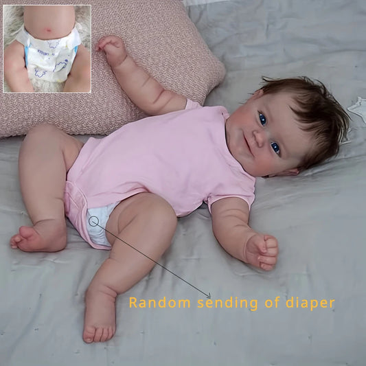 Lifelike 50cm (20-inch) Reborn Baby Doll – Full Body Soft Silicone, Realistic Newborn Baby Doll, Lovely Dress-Up Toy, Perfect Birthday Gift for Children