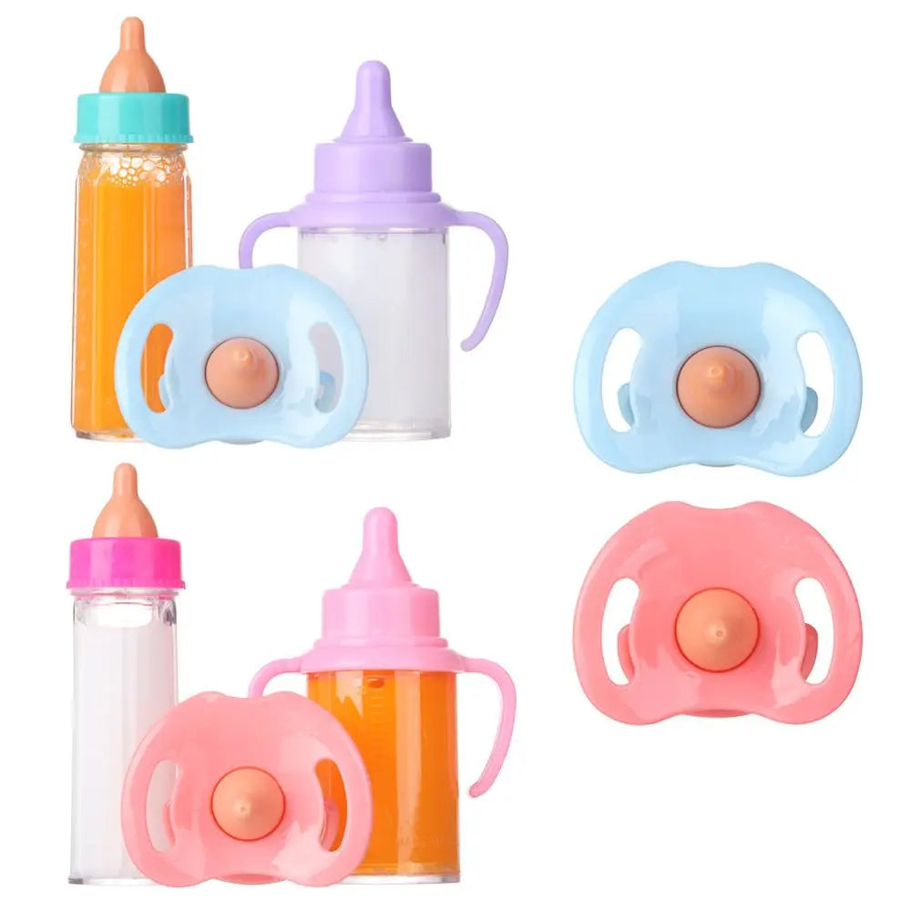 Magic Juice & Milk Bottle Set with Pacifier & Bib – For 18-Inch Reborn Baby Dollsbs Magic Milk Bottles
