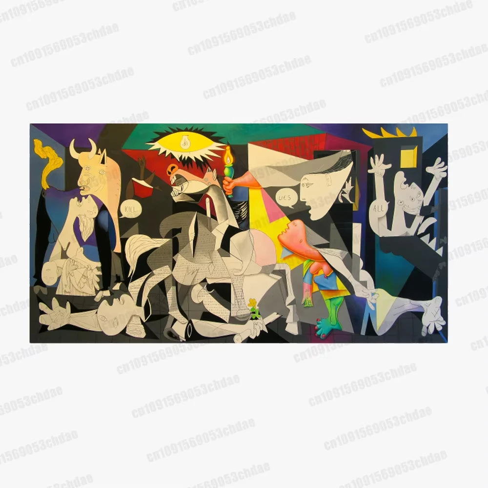 Picasso Painting Canvas 3d Printing Guernica Tapestry Art Artwork anti-war Peace Bathroom Bedroom Office Living Room Wall Decor