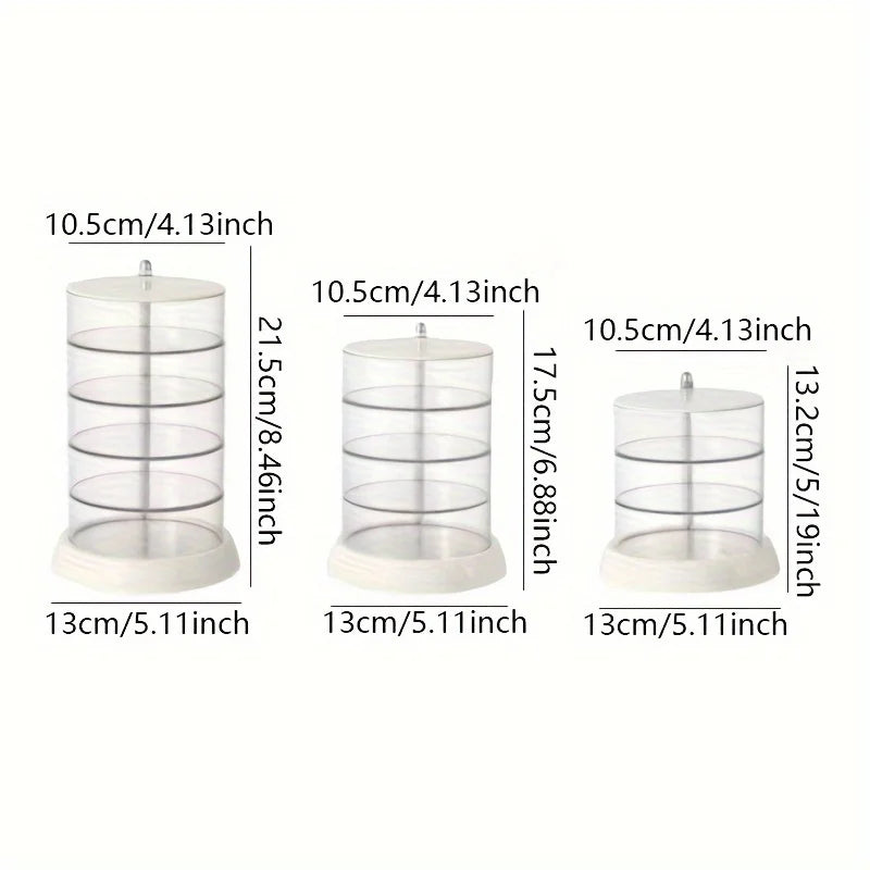 360° Rotating Makeup Organizer - Transparent, Multi-Layer Storage for Cosmetics, Hair Accessories & Jewelry - Easy Assembly