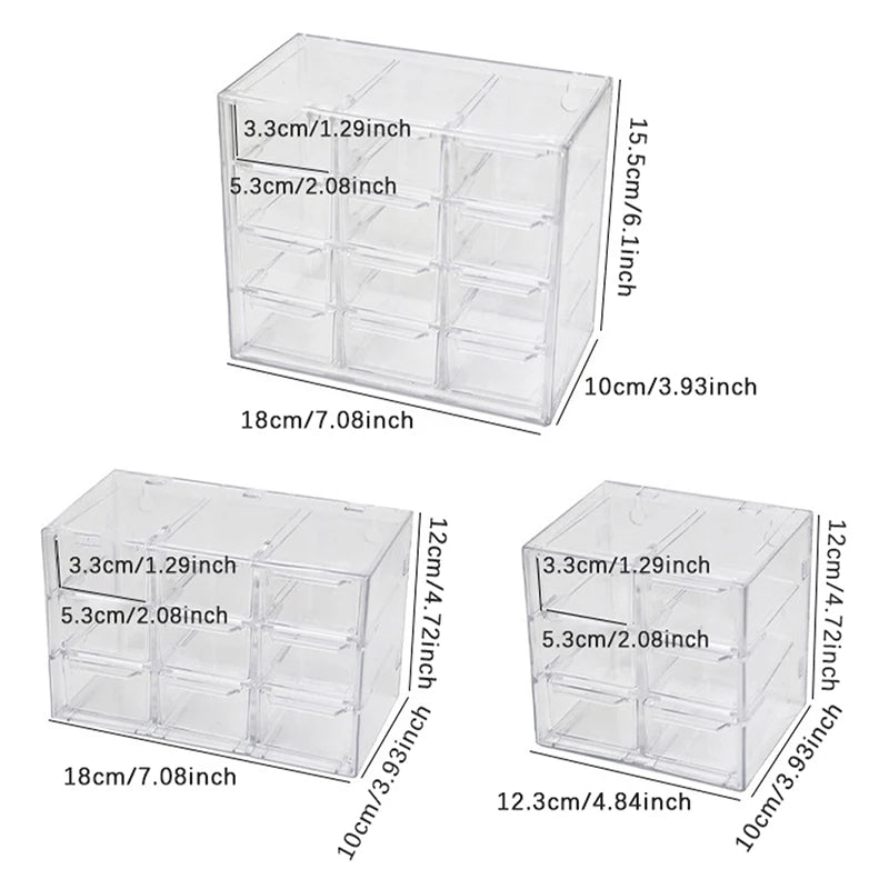 Organizer Jewelry Organizer Desktop Storage Box Drawer Type Transparent Shelf Stationary Hair Decoration Box Can Be Stacked
Orga