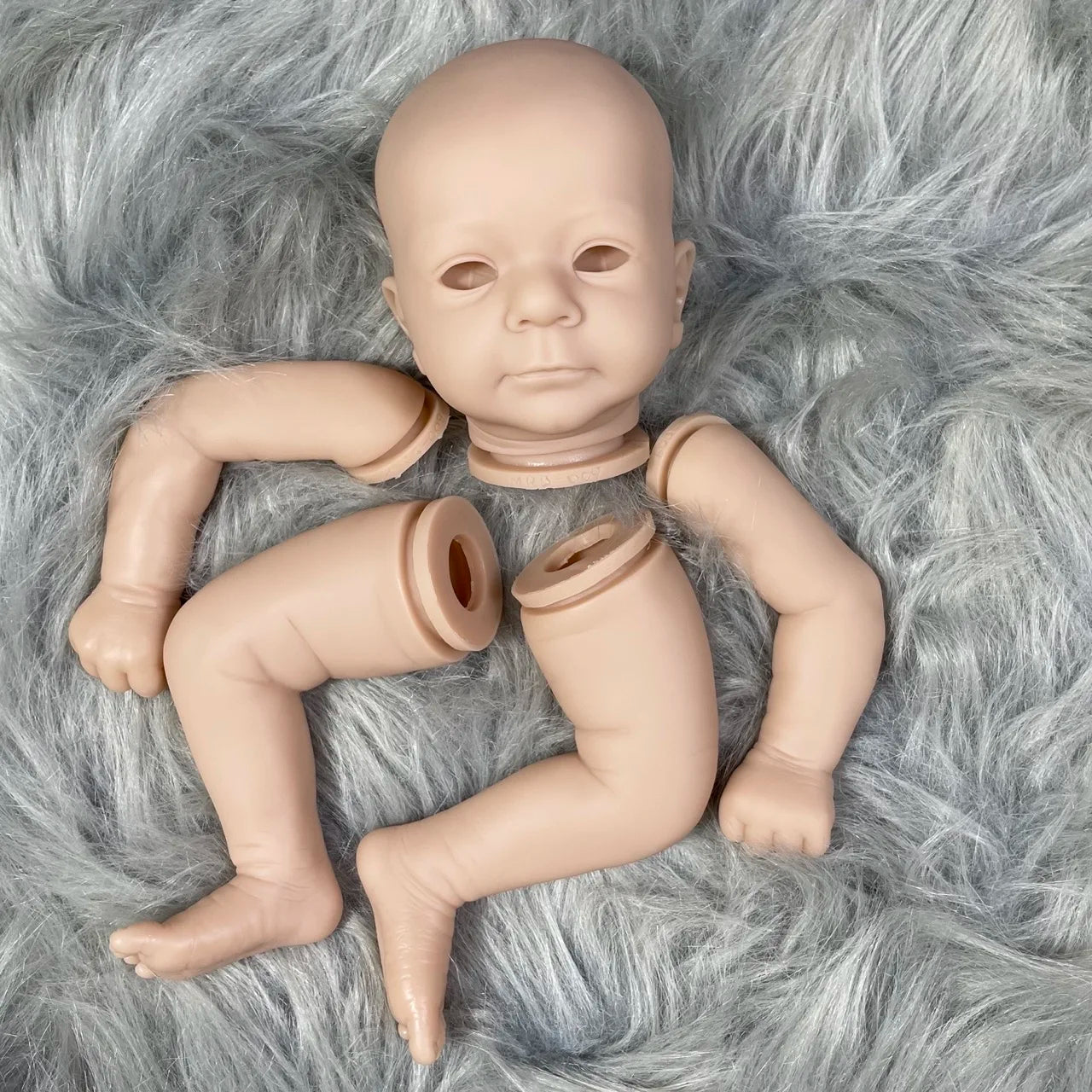 Felicia 19-Inch Reborn Baby Doll Kit – Unpainted Vinyl DIY Kit with Personalized Engraved Name, Unfinished Doll Parts