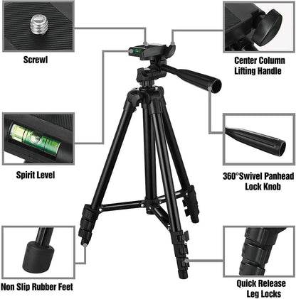 Smartphone Tripod | Portable Mobile Phone Stand | Cellphone Selfie Holder for Photos and Videos