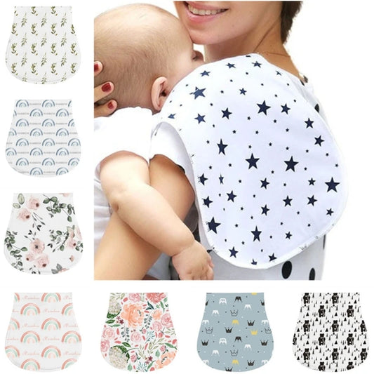 Baby Burp Cloth – Soft Cotton Shoulder Bib for Newborns | Unisex Feeding & Nursing Rag | 48x23cm