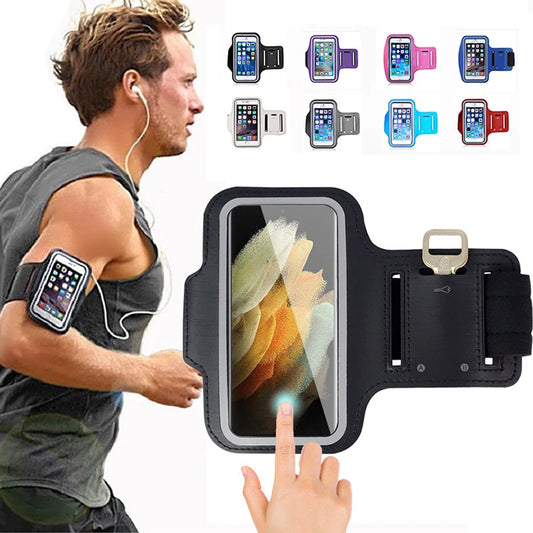 Outdoor Sports Armband Case for iPhone 14/13, Xiaomi, Huawei – Universal 5-7 Inch Smartphone Holder for Running, Cycling, and Fitness