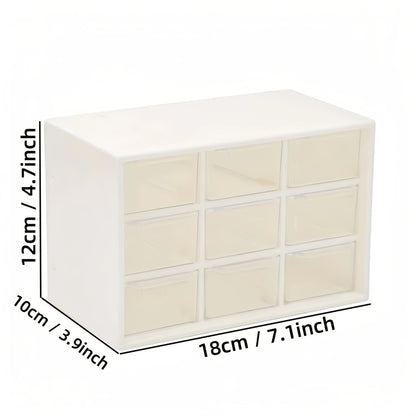 Wall-Mountable 9-Drawer Organizer for Office Supplies, Stationery, Jewelry & Small Items-Home & Office Organization Accessory