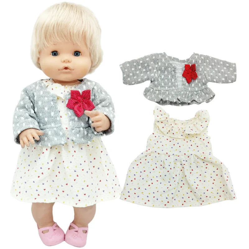 40cm / 16 Inch Reborn Baby Doll Clothes – Cute Rompers Outfit for Nenuco Dolls