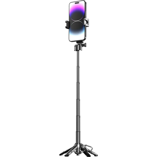 Newly Upgraded Mini Bluetooth Telescopic Tripod & Selfie Stick – Portable Multifunctional Phone Stand