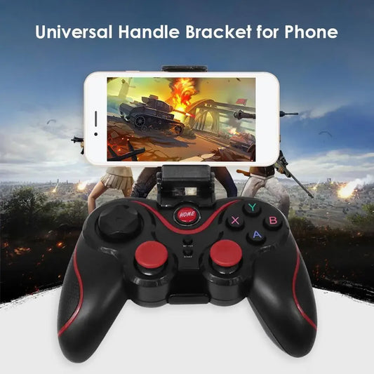Wireless Gamepad Controller with Smartphone Clip – Mobile Joystick Holder for iOS & Android Devices
