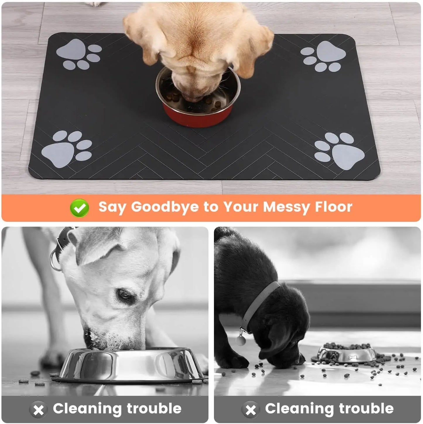 🐶🐱 AquaGuard™ Pet Feeding Mat – Absorbent, Waterproof & Quick-Dry Placemat for Dogs and Cats