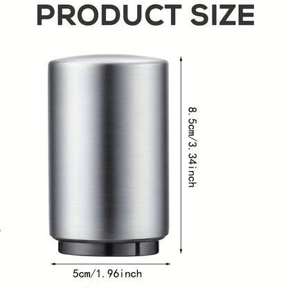 Advanced Beer Bottle Opener, Stainless Steel Semi-automatic Bartender Tool, Press on Lid to Open, Portable, Quick to Open Lid in