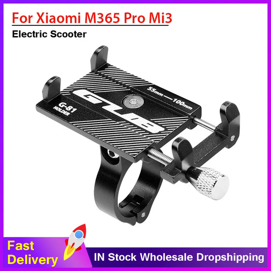 Aluminum Alloy Phone Holder Mount for Xiaomi M365 Mi3 Pro & Pro4 Electric Scooter – Adjustable Mobile Bracket Stand