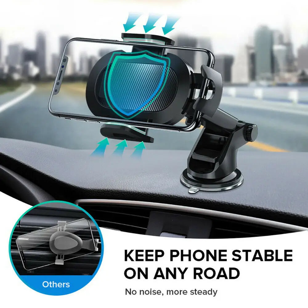 Universal Car Phone Holder with Suction Mount – GPS and Mobile Support for Xiaomi, Huawei, iPhone 7 to 12 Pro Max