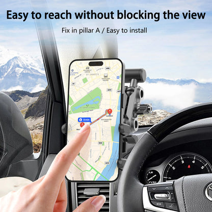 🚗 Off-Road Car A-Pillar Phone Holder – Armrest Mount Bracket for Trucks & SUVs
