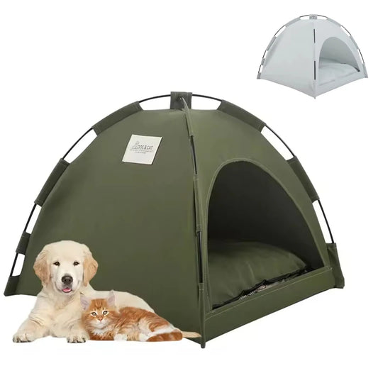 Warm Cat Clamshell Bed – Foldable Winter Tent House with Soft Cushion