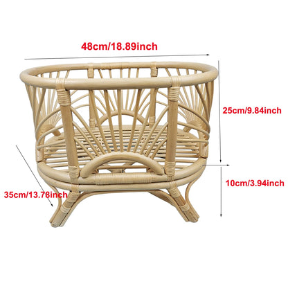 Large Rattan Baby Bed – Vintage Newborn Photography Prop