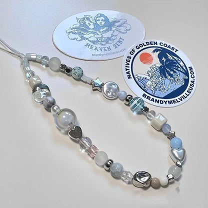 Summer Star Beaded Phone Charm Wrist Strap – Cute Custom Pendant Keychain Lanyard for iPhone Accessories