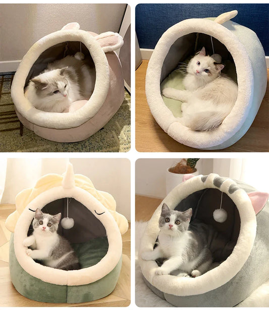Washable Winter Pet Bed – Cozy Lounger Cushion for Cats & Small Dogs