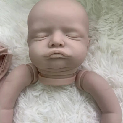 20'' Rosalie Reborn Doll Kit – Sleeping Newborn Baby | Unpainted DIY Vinyl Parts with Cloth Body & COA | Reborn Bebe Doll Kit