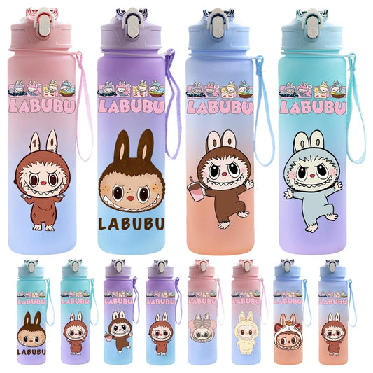 Labubu Kids Straw Water Bottle | 750ml Large Capacity Sports Cup