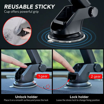 Universal Car Phone Holder with Suction Mount – GPS and Mobile Support for Xiaomi, Huawei, iPhone 7 to 12 Pro Max