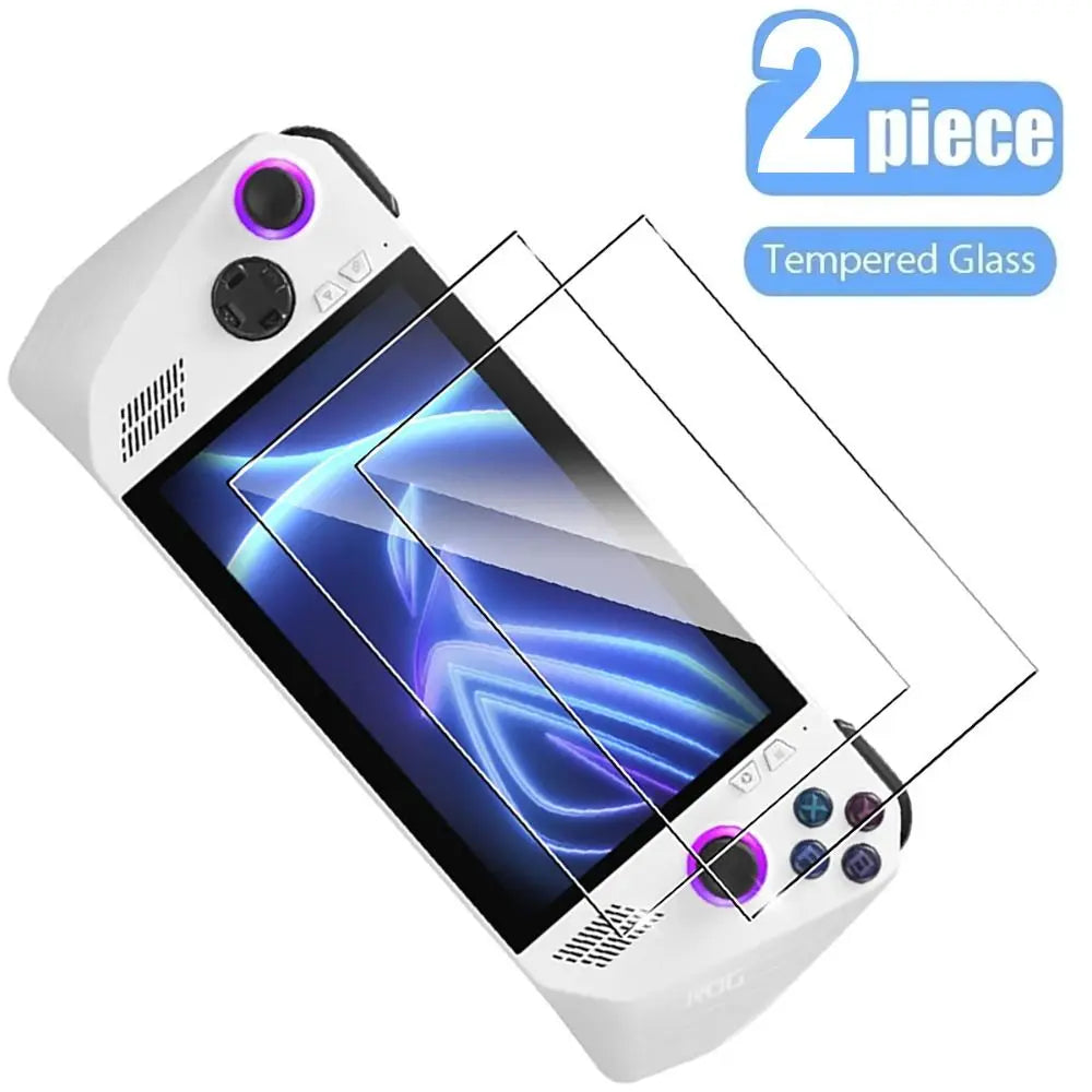 3pcs Game Accessories Screen Protector Handheld Console 7-inch Protective Film HD Curved Edge Tempered Glass for Asus ROG Ally