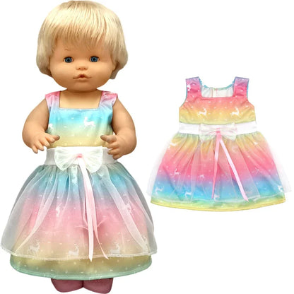 40cm Reborn Baby Doll Dress – Clothes for Nenuco and Sister Dolls, Perfect Gift for Girls