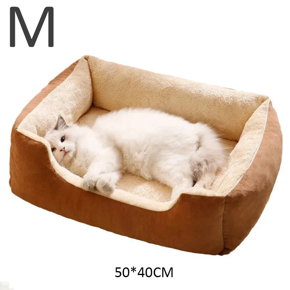 Cozy Pet Bed for Cats and Small Dogs – Soft Cushion House Basket for Ultimate Comfort