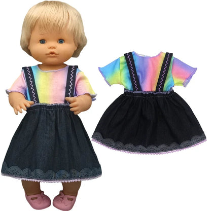 40cm Reborn Baby Doll Dress – Clothes for Nenuco and Sister Dolls, Perfect Gift for Girls