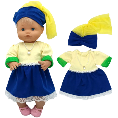 40cm Reborn Baby Doll Dress – Clothes for Nenuco and Sister Dolls, Perfect Gift for Girls