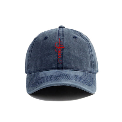 "Faith Over Fear – Jesus Cross Distressed Dad Hat"