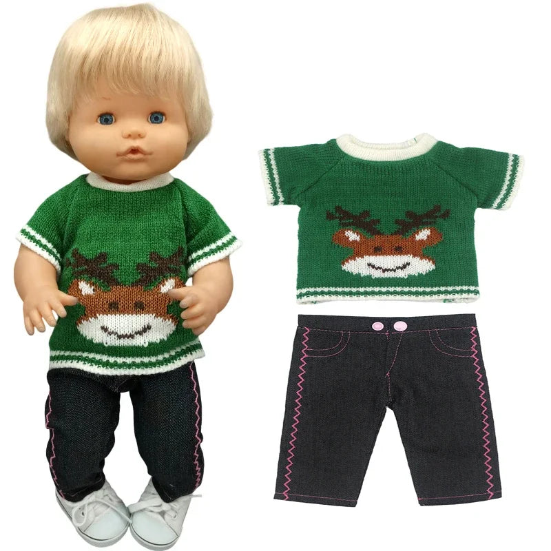 40cm Reborn Baby Doll Dress – Clothes for Nenuco and Sister Dolls, Perfect Gift for Girls