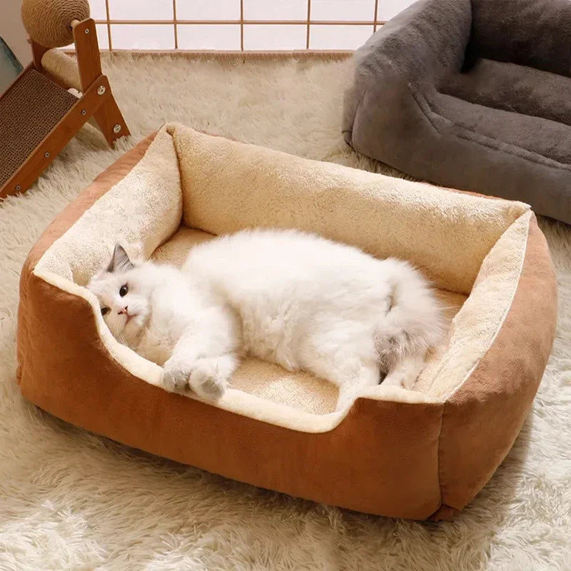 Cozy Pet Bed for Cats and Small Dogs – Soft Cushion House Basket for Ultimate Comfort