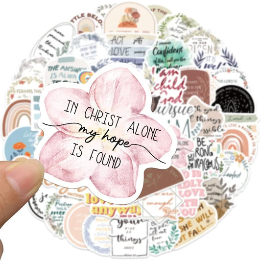 Jesus Quotes Sticker Pack – Decorative & Uplifting Vinyl Set