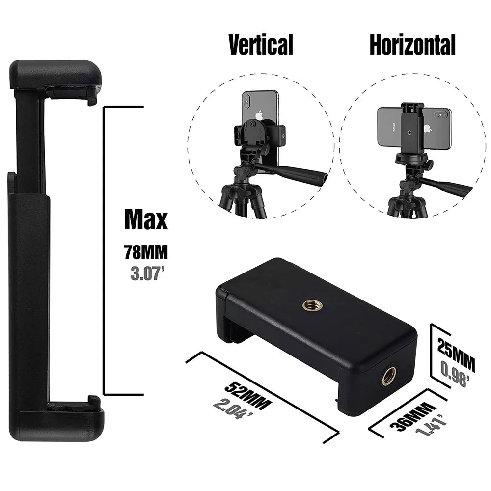 Smartphone Tripod | Portable Mobile Phone Stand | Cellphone Selfie Holder for Photos and Videos