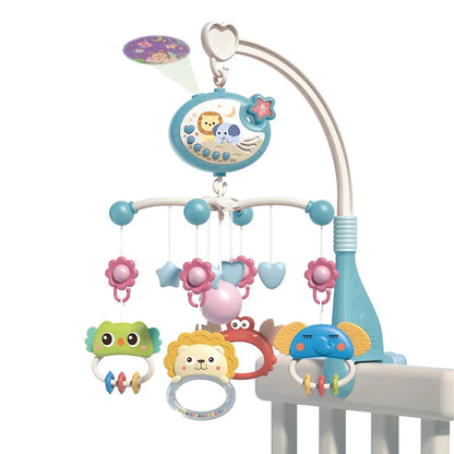 Remote Control Baby Crib Mobile with Star Projector – Musical Bed Bell Toy for Newborns (0-6 Months)
