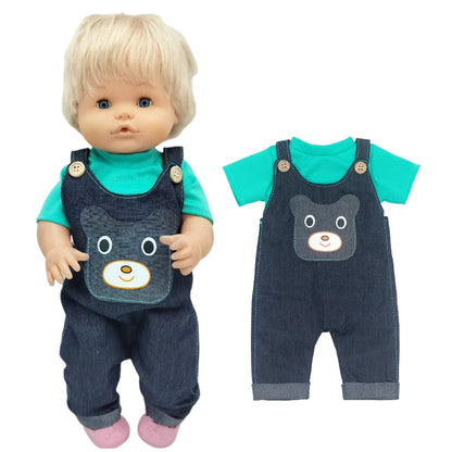 40cm / 16 Inch Reborn Baby Doll Clothes – Cute Rompers Outfit for Nenuco Dolls